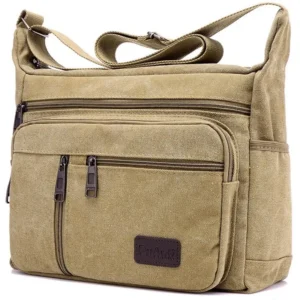 Men's Canvas Crossbody Travel Tote