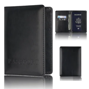 RFID Leather Passport Wallet