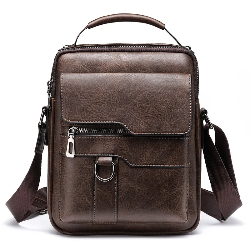 Men's PU Leather Shoulder Crossbody Bag