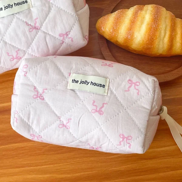 Pink Bowknot Cosmetic Bag - Image 4