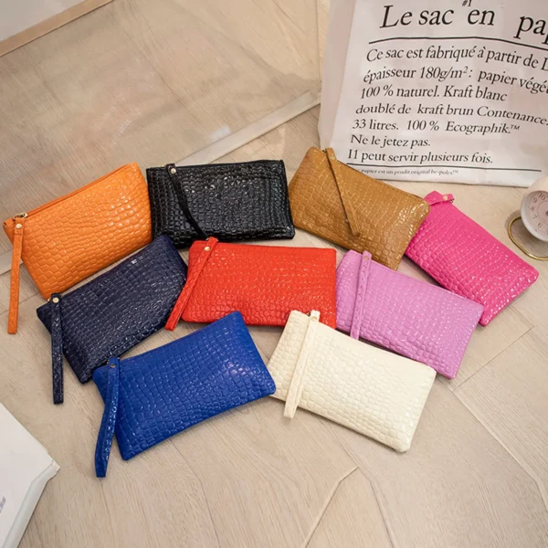 Fashion Leather Envelope Clutch Bag - Image 4