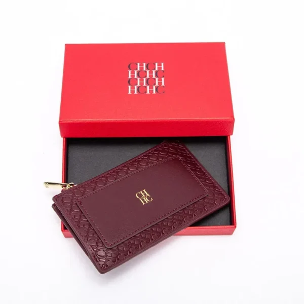 Button Folding Leather Wallet - Image 2