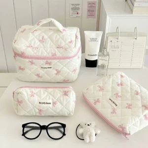 Bow Print Makeup Bag