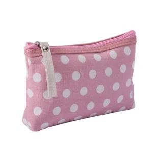 Polka Dot Fabric Coin Purse