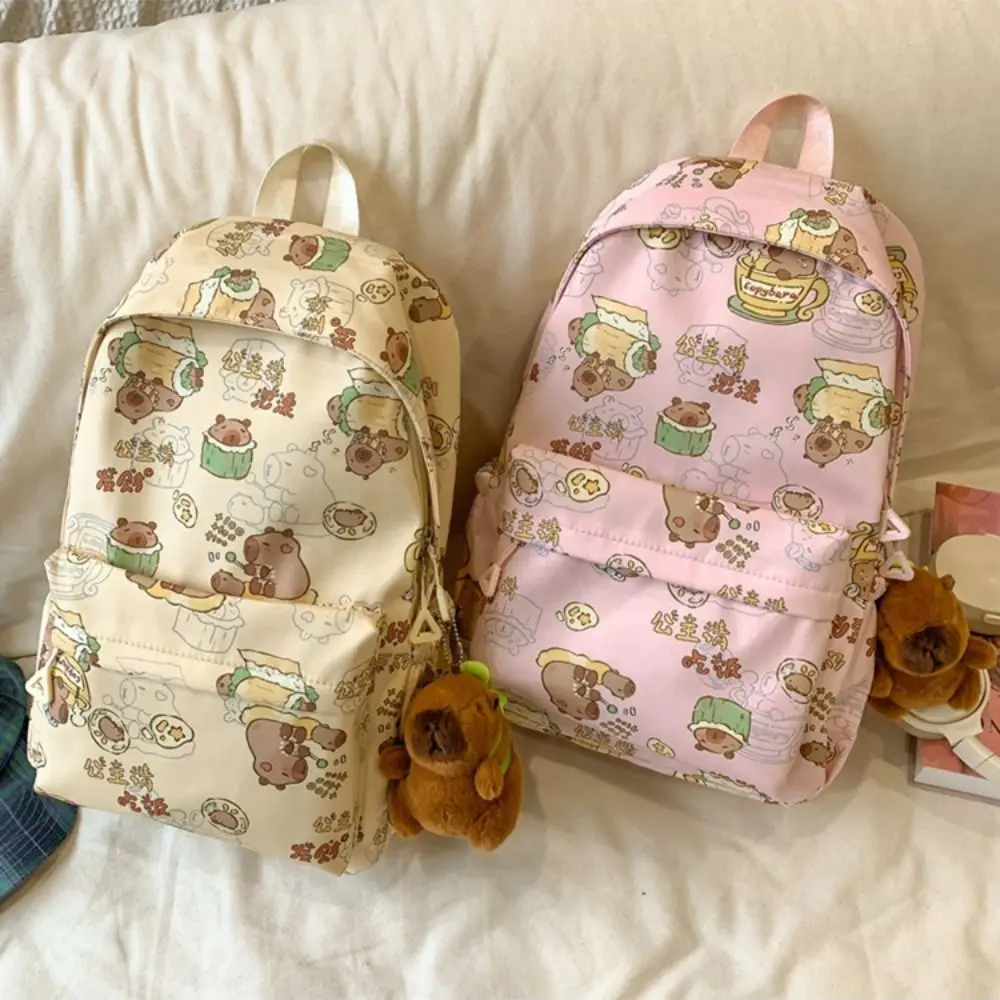 Kawaii Capybara Backpack Laptop Bag - immagine 2