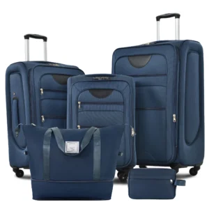 Softside Luggage 5 Piece Set with Duffel Bag