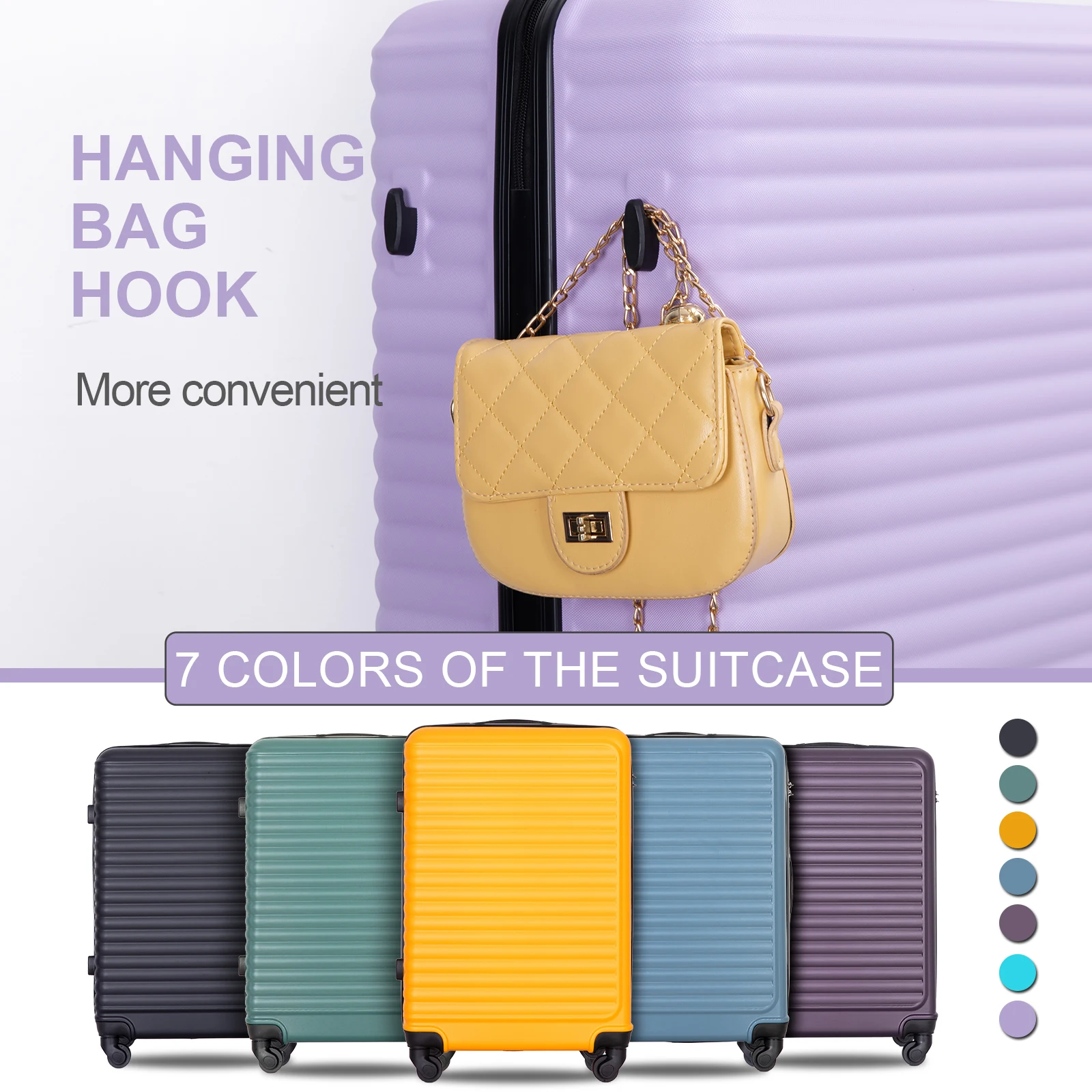 Travelhouse 3-Piece Hardshell Luggage Set - immagine 2