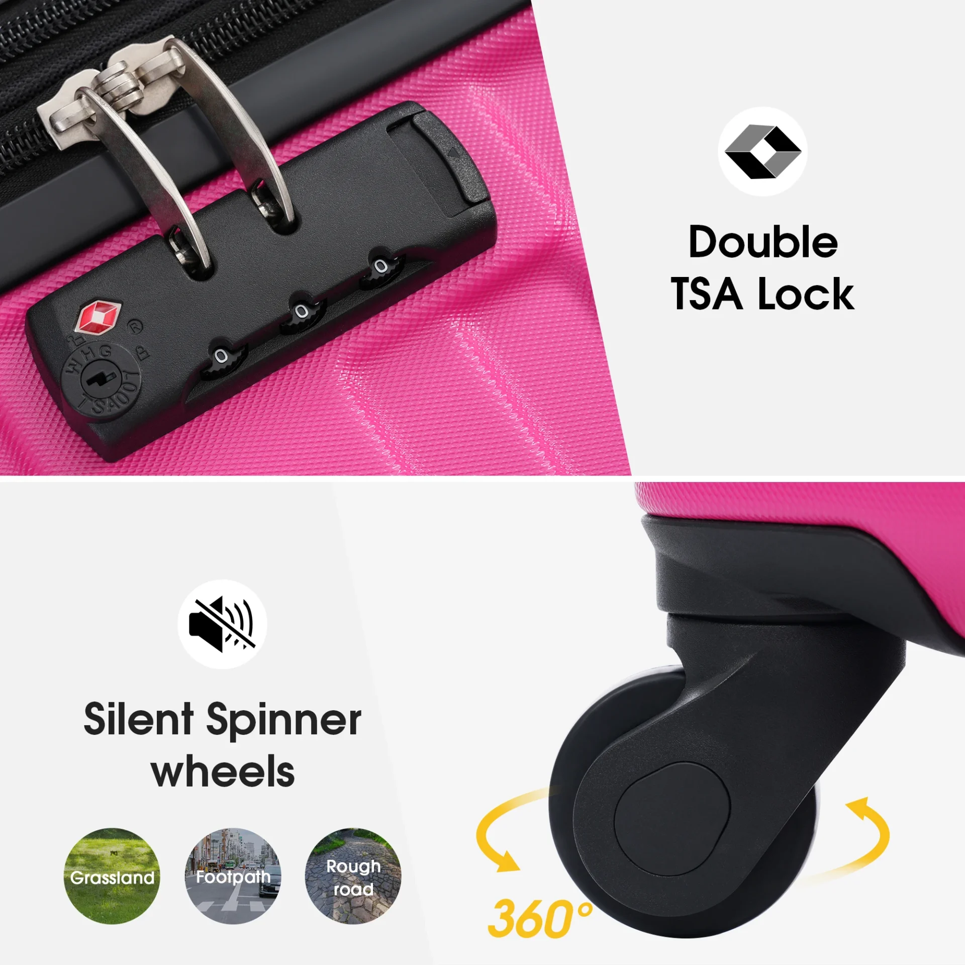 TSA Lock Spinner Hardside Luggage 24" - immagine 3