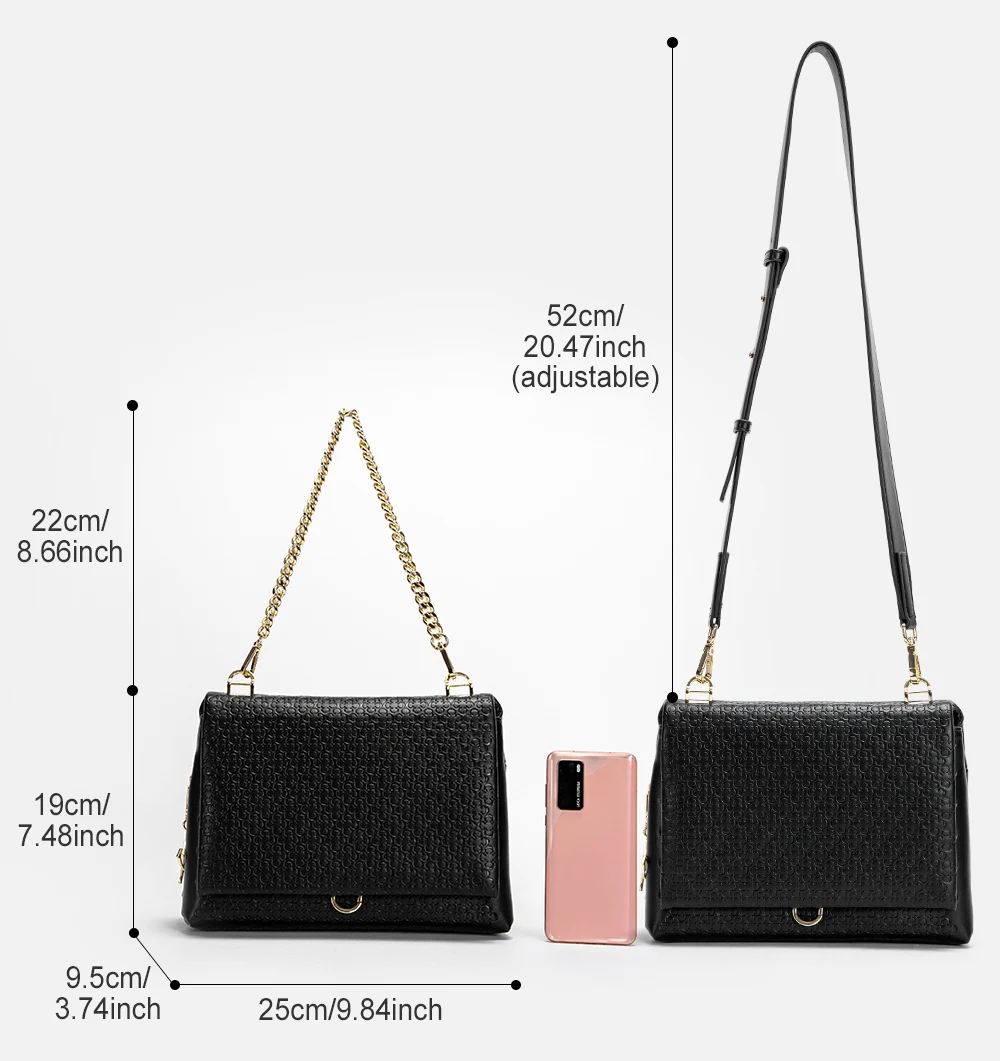 CH Women's Classic Printed Shoulder Bag Large Capacity Retro Style - Image 4