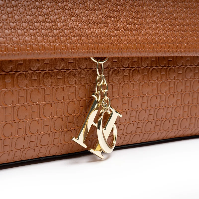 CH Brand Retro Shoulder Bag Europe US Embossed Pattern Versatile - immagine 3
