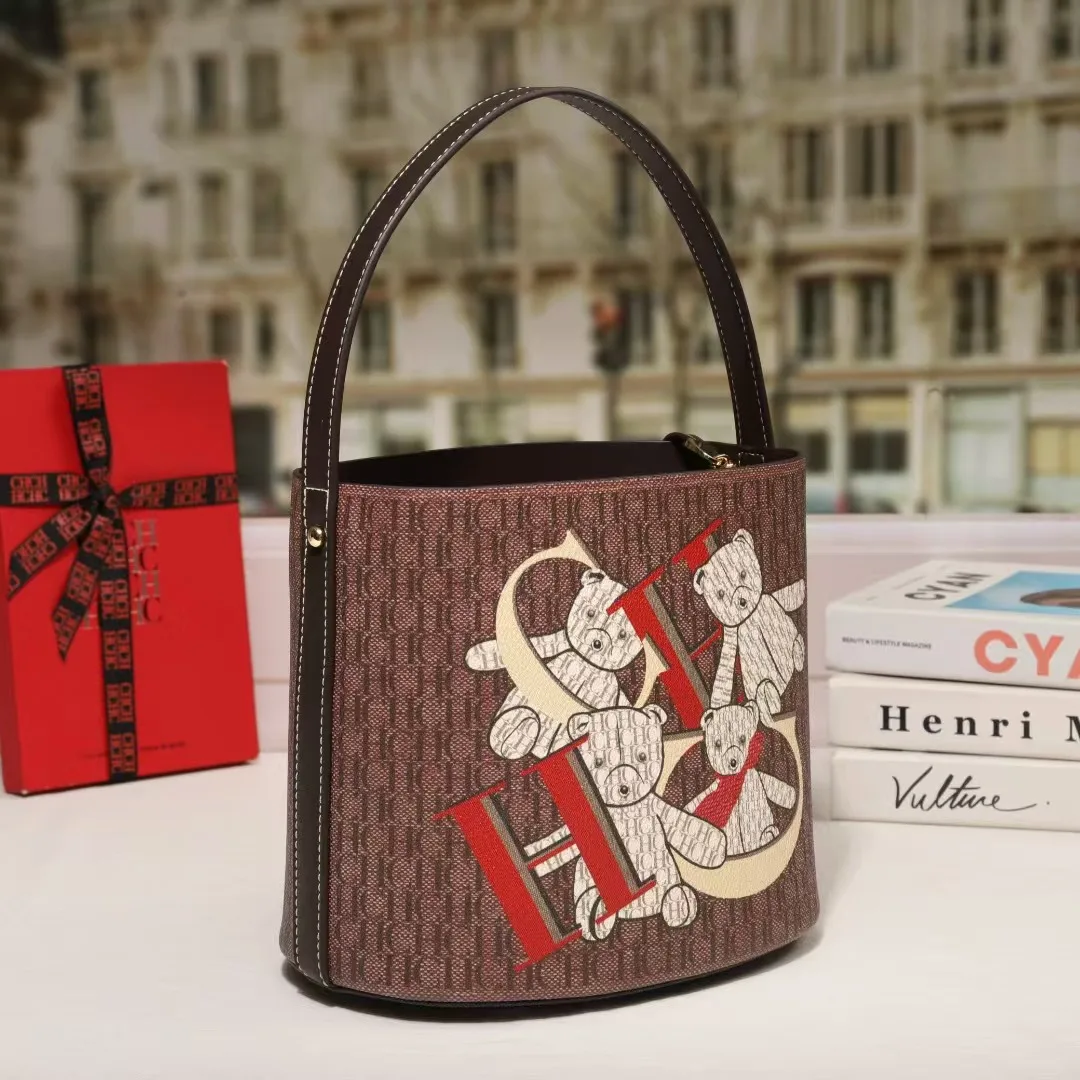 CH Women's Shoulder Bag Leather Floral Design - Image 4